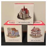 Set of 9 Americana Collection Village Buildings