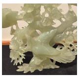 Carved Jadeite Sculpture with Birds and Flowers