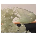 Carved Jadeite Sculpture with Birds and Flowers