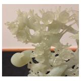 Carved Jadeite Sculpture with Birds and Flowers