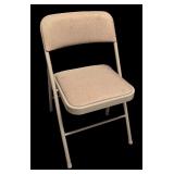 Set of 4 Metal Folding Chairs with Padded Seats