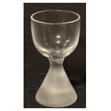 Set of 8 Vintage Ekenas Sweden Cordial Glasses with Frosted Bases