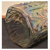 Vintage Carnival Iridescent Glass Canister Jar