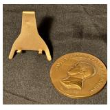 Vintage John F Kennedy Inaugural Medal with Stand