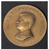 Vintage John F Kennedy Inaugural Medal with Stand