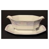 Savoir Vivre Celina Fine China Serving Set - Casserole, Gravy Boat, Butter Dish