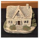 Collection of 4 Miniature Village Buildings by Lenox Neuschwanstein, Heritage Village, David Winter and Anno Domini