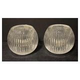 Set of 3 Tuscany Collection Sunset Crystal Votive Candle Holders