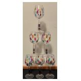 Set of Colorful Stemware