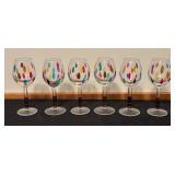 Set of Colorful Stemware