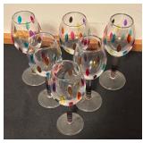 Set of Colorful Stemware
