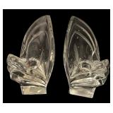 Pair of Mikasa Crystal Art Deco Candle Holders