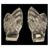 Pair of Mikasa Crystal Art Deco Candle Holders