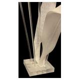 Resin Floral Sculpture with Stylized Lily Design