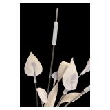 Resin Floral Sculpture with Stylized Lily Design
