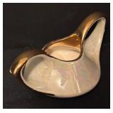 Vintage Pearl China Sugar Dish and Creamer Set with Gold Trim