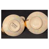 Vintage Pearl China Sugar Dish and Creamer Set with Gold Trim