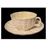 Belleek Porcelain Cup with Saucer, Vase and Dishes
