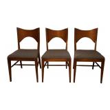 Set of 3 Vintage Mid Century Modern Lenoir Chair Company Dining Chairs