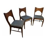 Set of 3 Vintage Mid Century Modern Lenoir Chair Company Dining Chairs