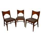 Set of 3 Vintage Mid Century Modern Lenoir Chair Company Dining Chairs