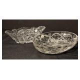 Crystal and Glass Platter, Bowls, and Ashtrays Collection