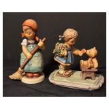 Pair of Vintage Goebel Hummel Figurines - With Love and Little Sweeper