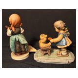 Pair of Vintage Goebel Hummel Figurines - With Love and Little Sweeper