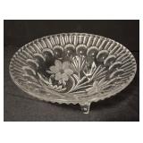 Set of 3 Vintage Crystal and Clear Glass Bowls