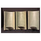 Set of 3 Global Views Wall Mount Candle Holders