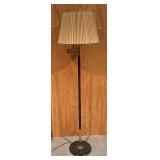 Vintage 56-Inch Floor Lamp with Pleated Shade