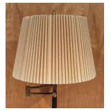 Vintage 56-Inch Floor Lamp with Pleated Shade