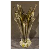 Vintage Chalet Art Glass Sculptural Form Vase