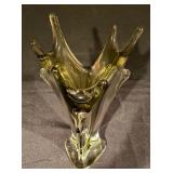 Vintage Chalet Art Glass Sculptural Form Vase