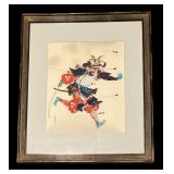 Framed Vintage Japanese Samurai Warrior Print