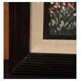 Framed Asian Style Print of Woman with Blossoms
