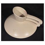 Vintage Mid Century Red Wing Pottery White Pitcher Art Deco