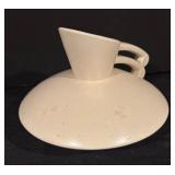 Vintage Mid Century Red Wing Pottery White Pitcher Art Deco