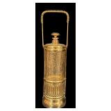 Vintage Glass and Brass Decanter