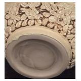 Vintage Carved Lidded Urn with Asian Motif