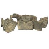 Set of 3 Vintage Terra-Cotta Warrior and Horse Figurines