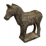 Set of 3 Vintage Terra-Cotta Warrior and Horse Figurines