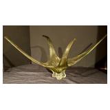 Vintage Chulet Art Glass Sculpture Signed Abstract Centerpiece