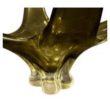 Vintage Chulet Art Glass Sculpture Signed Abstract Centerpiece