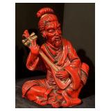 Pair of Vintage Universal Red Asian Style Statues