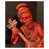 Pair of Vintage Universal Red Asian Style Statues