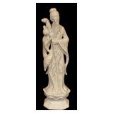 Pair of Vintage White Porcelain Asian Figurines