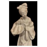 Pair of Vintage White Porcelain Asian Figurines