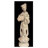 Pair of Vintage White Porcelain Asian Figurines