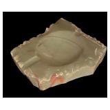 Set of 2 Vintage Stone Ashtrays Onyx and Marble